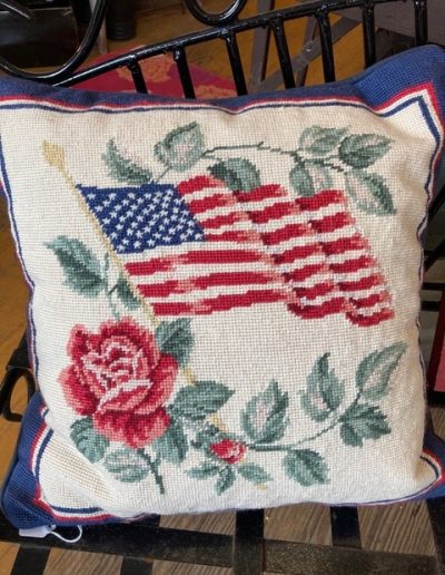 flag/rose pillow